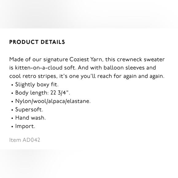 Madewell Payton Retro Striped Coziest Yarn sweater. Size L - Picture 9 of 9